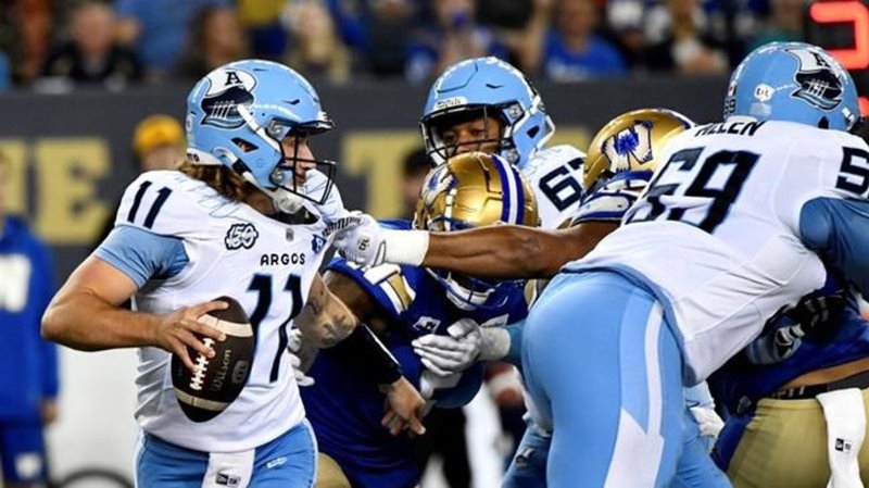 Winnipeg Blue Bombers hold on to beat Saskatchewan Roughriders in