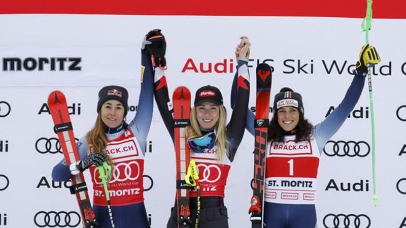 Mikaela Shiffrin Races To Rare Win In World Cup Downhill Edging Out Sofia Goggia At St Moritz 2712