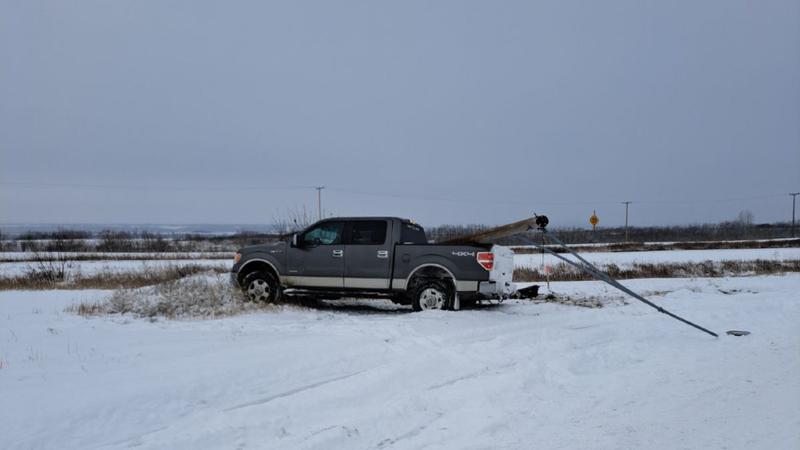 Collision results in downed powerline in North Battleford