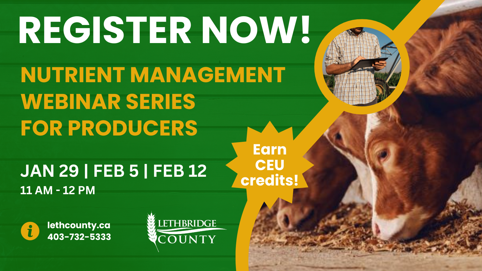 Lethbridge County bringing back agricultural webinar series
