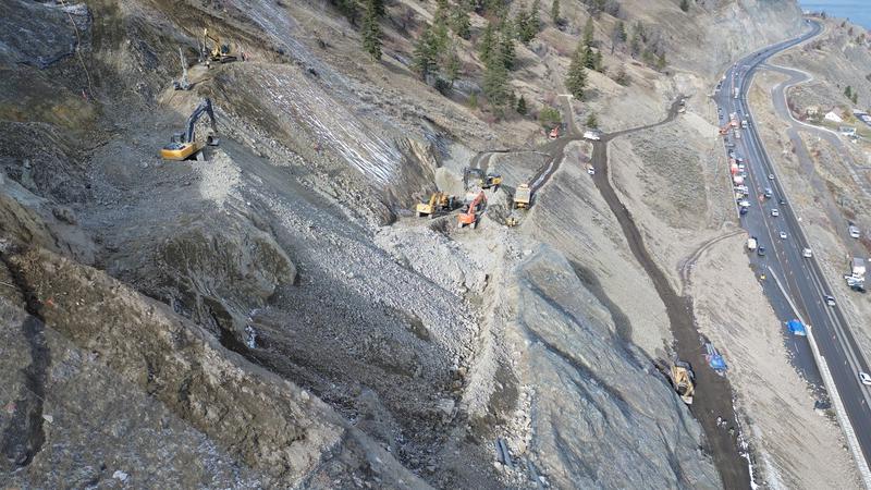 Major blasting completed at Highway 97 landslide site | Vernon Matters