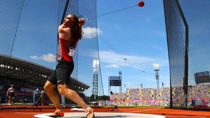 Nanaimo’s Ethan Katzberg wins gold medal in hammer throw at Paris Olympics