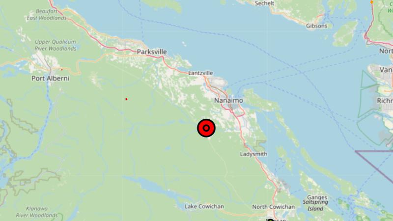Crews battling wildfire along Nanaimo River, south of city